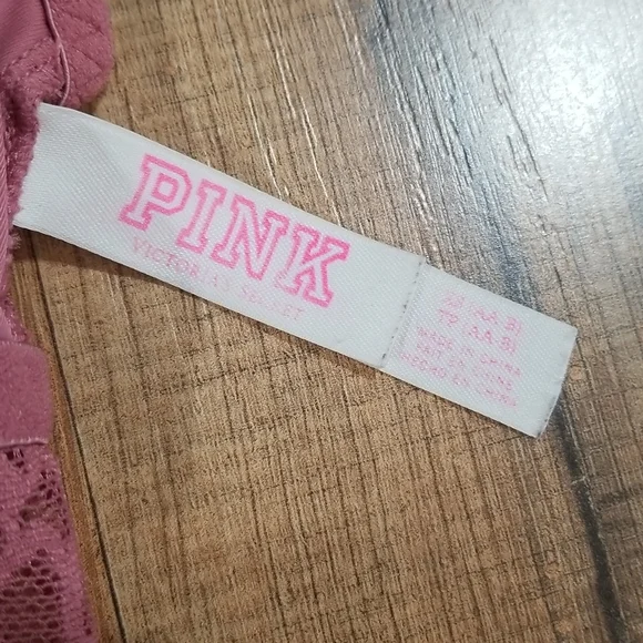 PINK by VICTORIA'S SECRET Lilac Purple Floral Lace Bralette - (Size AA-B) - Picture 5 of 8